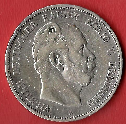  Preußen 5 Mark Wilhelm I 1876 A Koblenzer Muenzen Studio Münzankauf Koblenz Frank Maurer AL237   