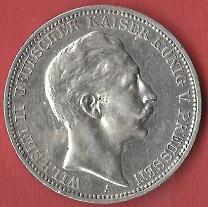  3 Mark Wilhelm II 1912 Koblenzer Muenzen Studio Münzankauf Koblenz Frank Maurer AL244   