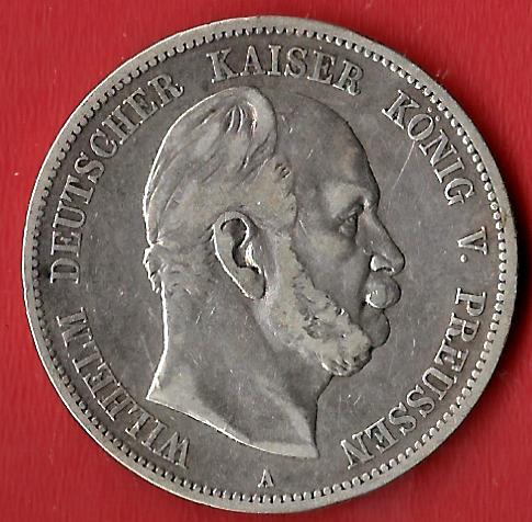  5 Mark Wilhelm I 1874 A Koblenzer Muenzen Studio Münzankauf Koblenz Frank Maurer AL245   
