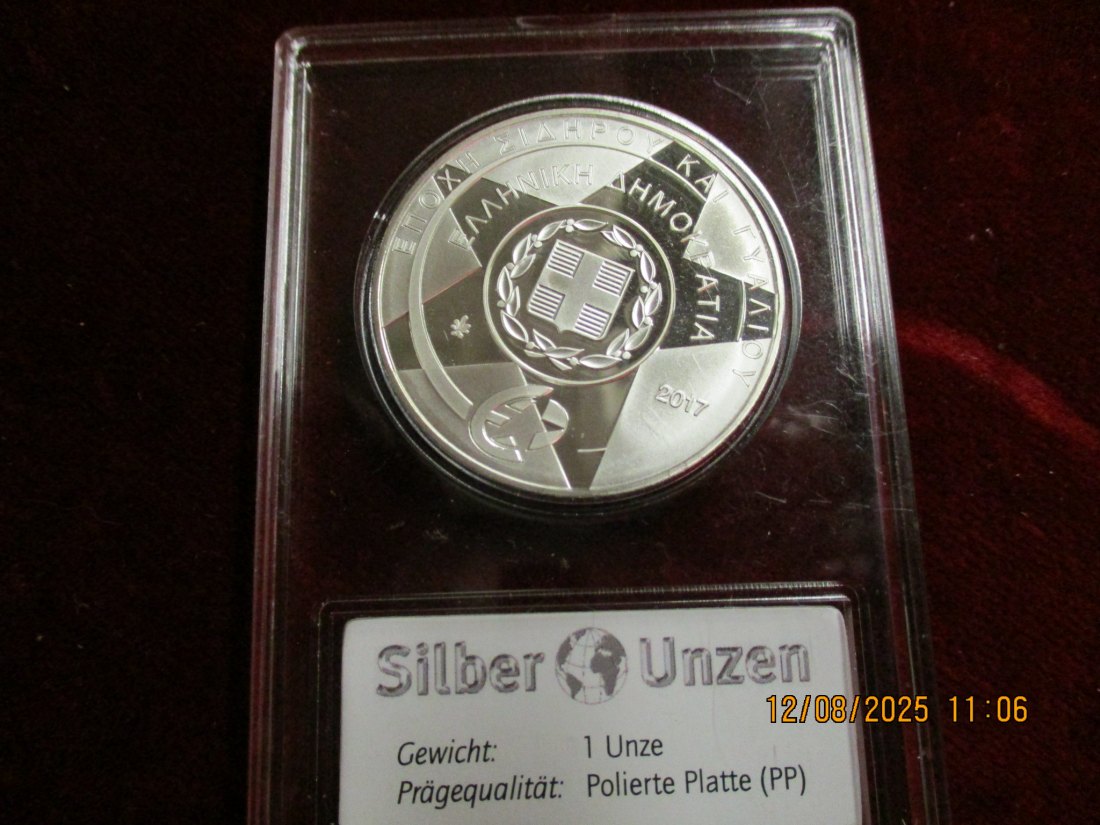  Griechenland 10 Euro 2017 - 1 oz 925er Silber PP   