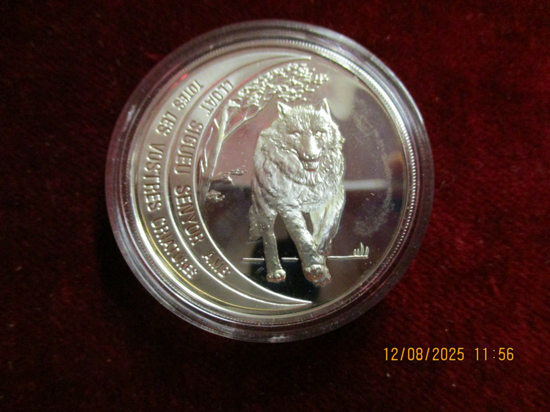  Andorra 10 Diners, 1995 Der Wolf 925er Silber 31,1 Gramm   