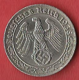  III Reich 50 Pf.1938 A Koblenzer Muenzen Studio Münzankauf Koblenz Frank Maurer AL255   