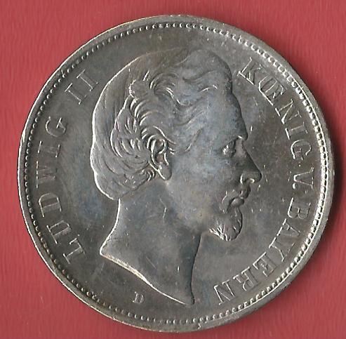  5 Mark Ludwig II 1876 Koblenzer Muenzen Studio Münzankauf Koblenz Frank Maurer AL256   