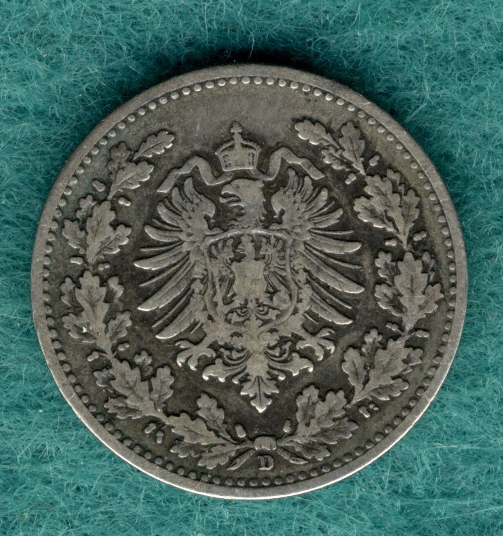  J.8 Kaiserreich - 50 Pfennig 1877 D   