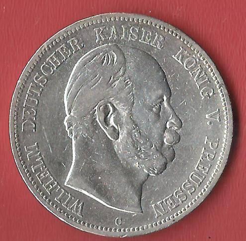  5 Mark Wilhelm I 1876 C Koblenzer Muenzen Studio Münzankauf Koblenz Frank Maurer AL257   