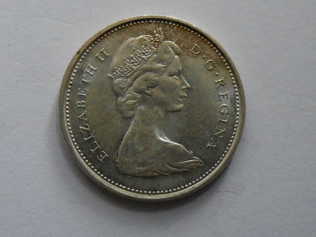  Kanada 25 Cent 1968 Königin Elizabeth II. (Silber 500)   