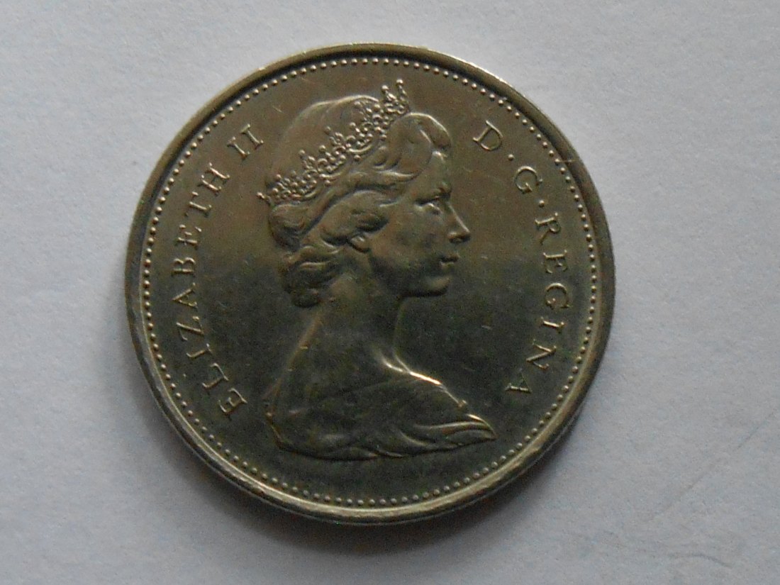  Kanada 25 Cent 1971 Königin Elizabeth II. (KM# 62b Nickel)   