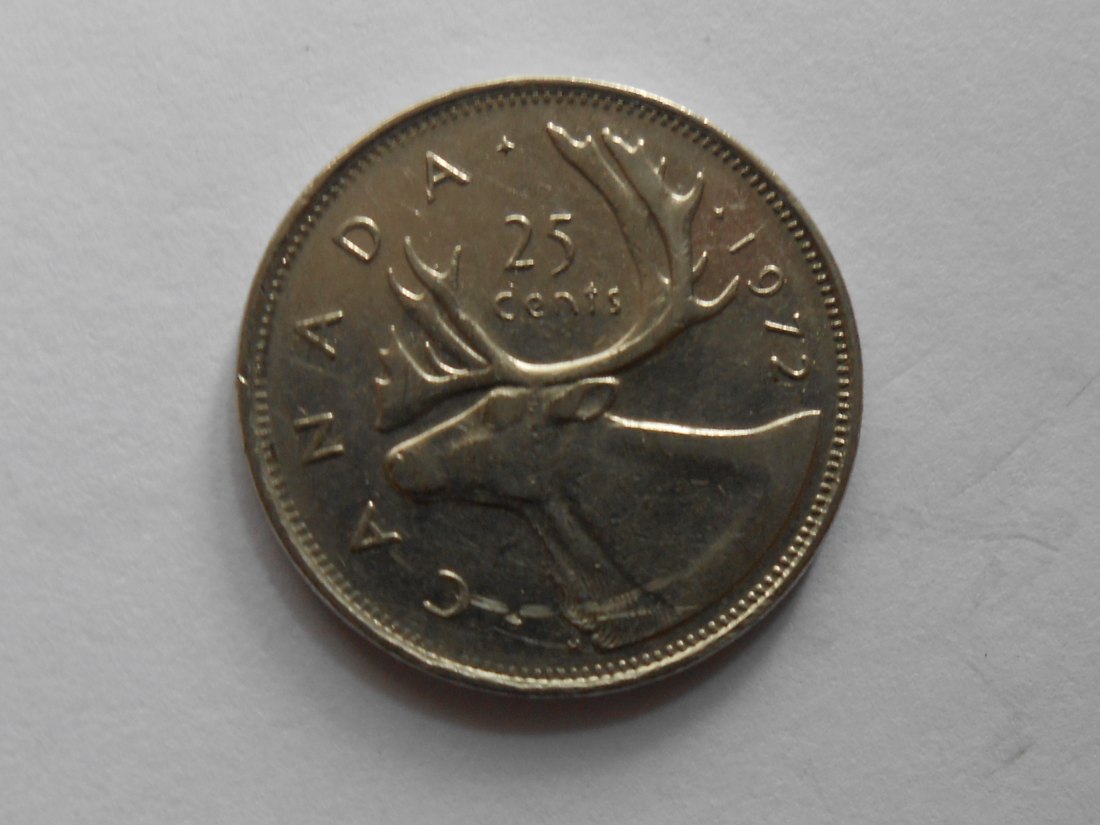  Kanada 25 Cent 1972 Königin Elizabeth II. (KM# 62b Nickel)   