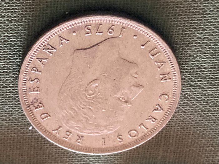  Münze Münzen Umlaufmünze Spanien 25 Pesetas 1975 im Stern 80   
