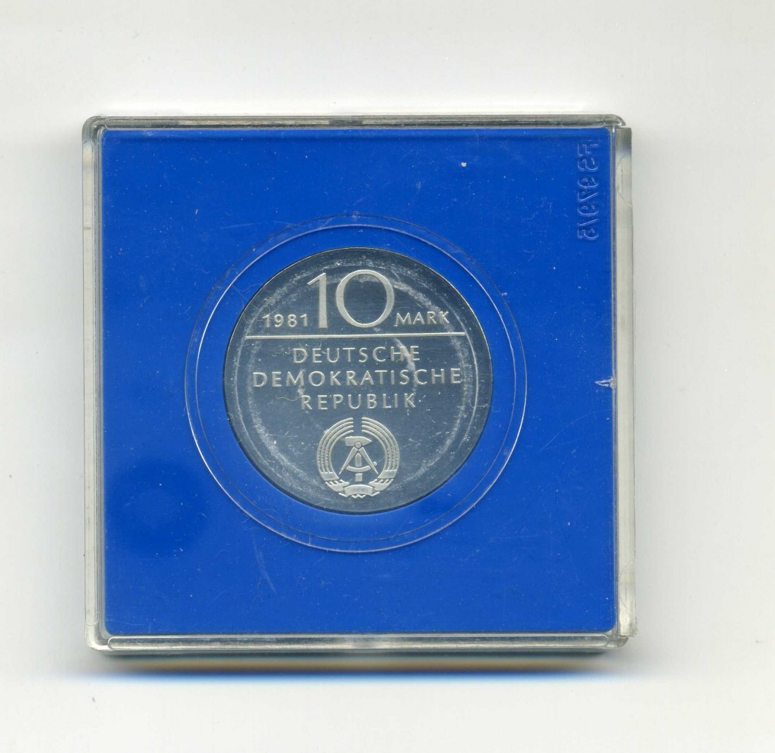  10 Mark 1981 Hegel PP in Original Schachtel mit Plombe   