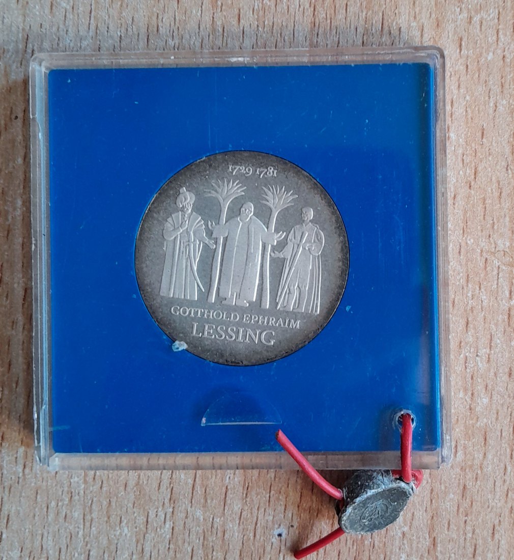  20 Mark 1979 Lessing PP Original Schachtel mit Plombe   
