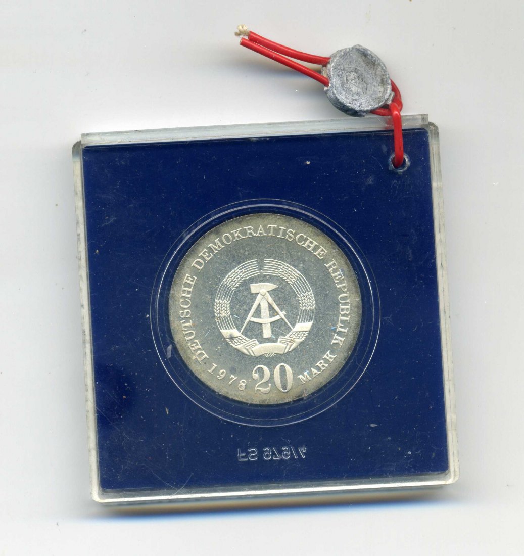 20 Mark 1978 Herder PP Original Schachtel mit Plombe   