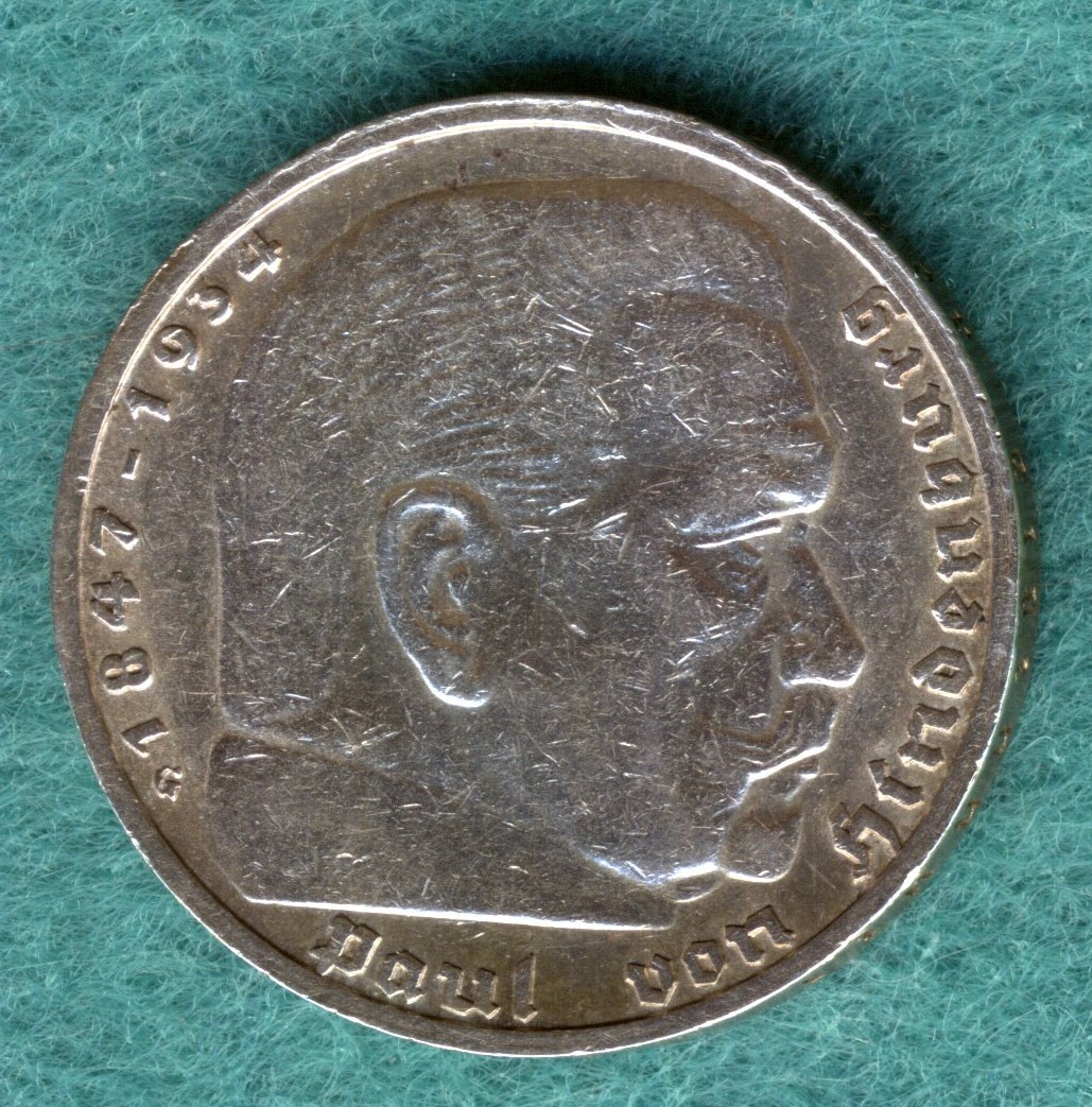  J.367 Drittes Reich - 5 Reichsmark 1939 G   