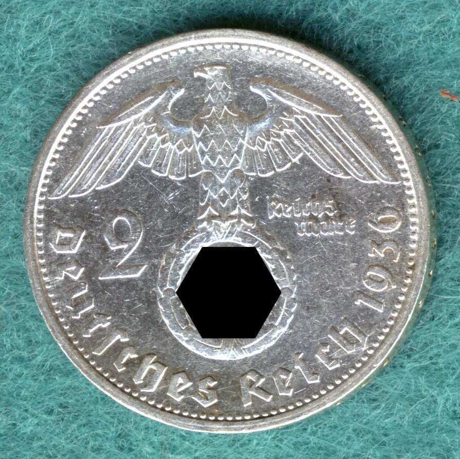 J.366 Drittes Reich - 2 Reichsmark 1936 G   