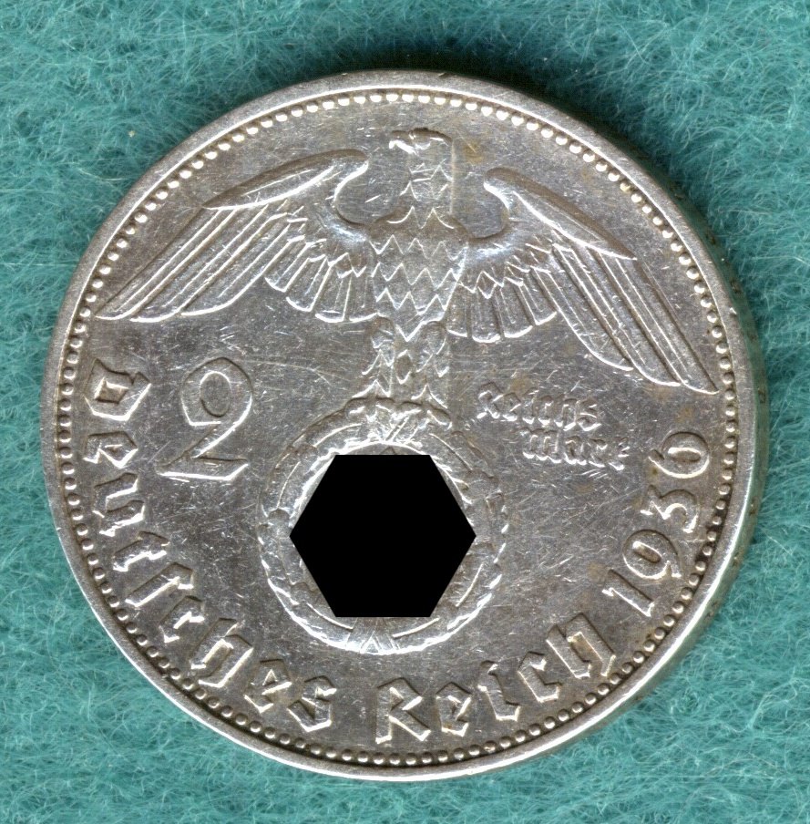  J.366 Drittes Reich - 2 Reichsmark 1936 E   