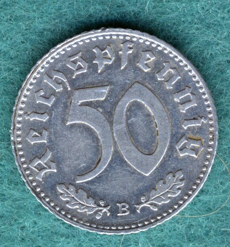  J.372 Drittes Reich - 50 Reichspfennig 1940 B - ss/vz   