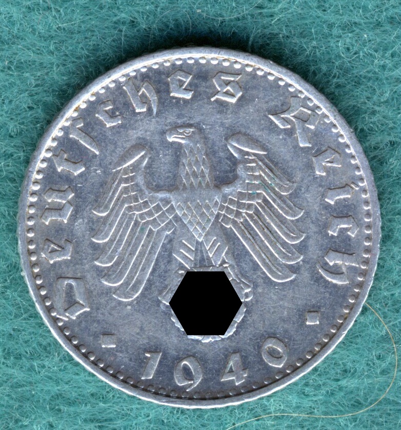 J.372 Drittes Reich - 50 Reichspfennig 1940 B - ss/vz   