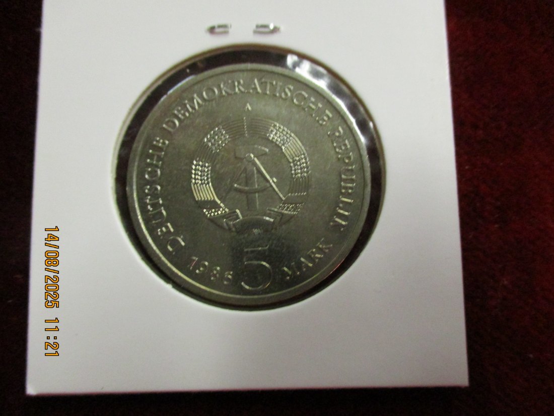  5 Mark DDR 1986 Sanssouci Potsdam 9,6g   
