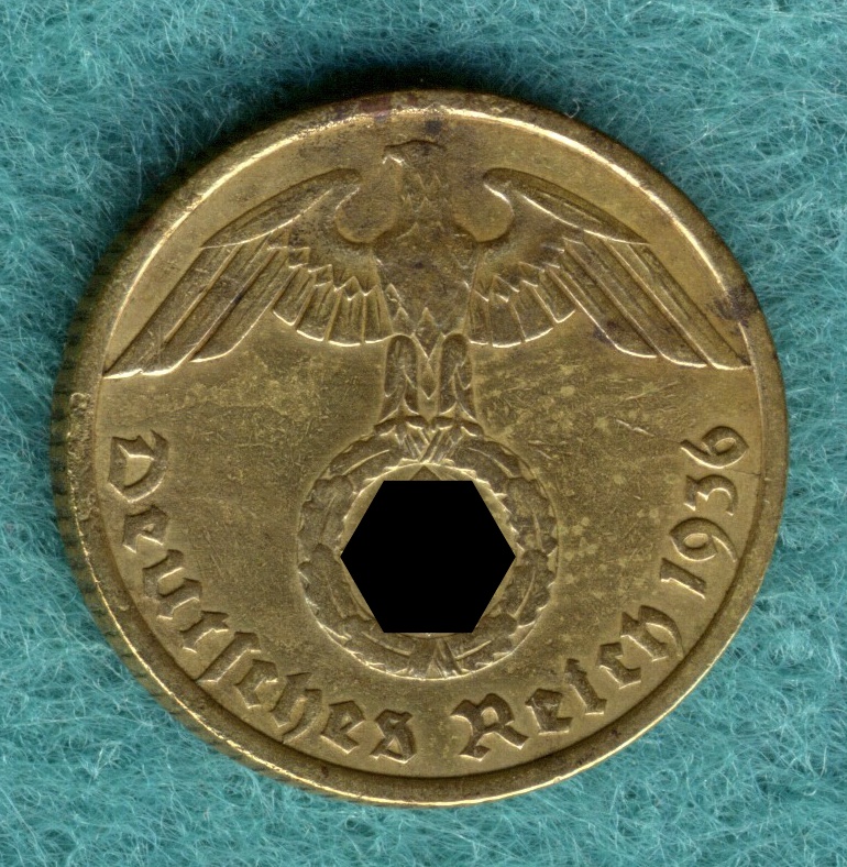  J.364 Drittes Reich - 10 Reichspfennig 1936 A   
