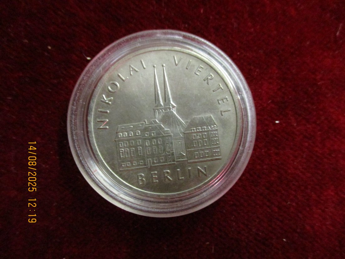  5 Mark DDR 1987 Berlin Nikolai Viertel 9,6g   