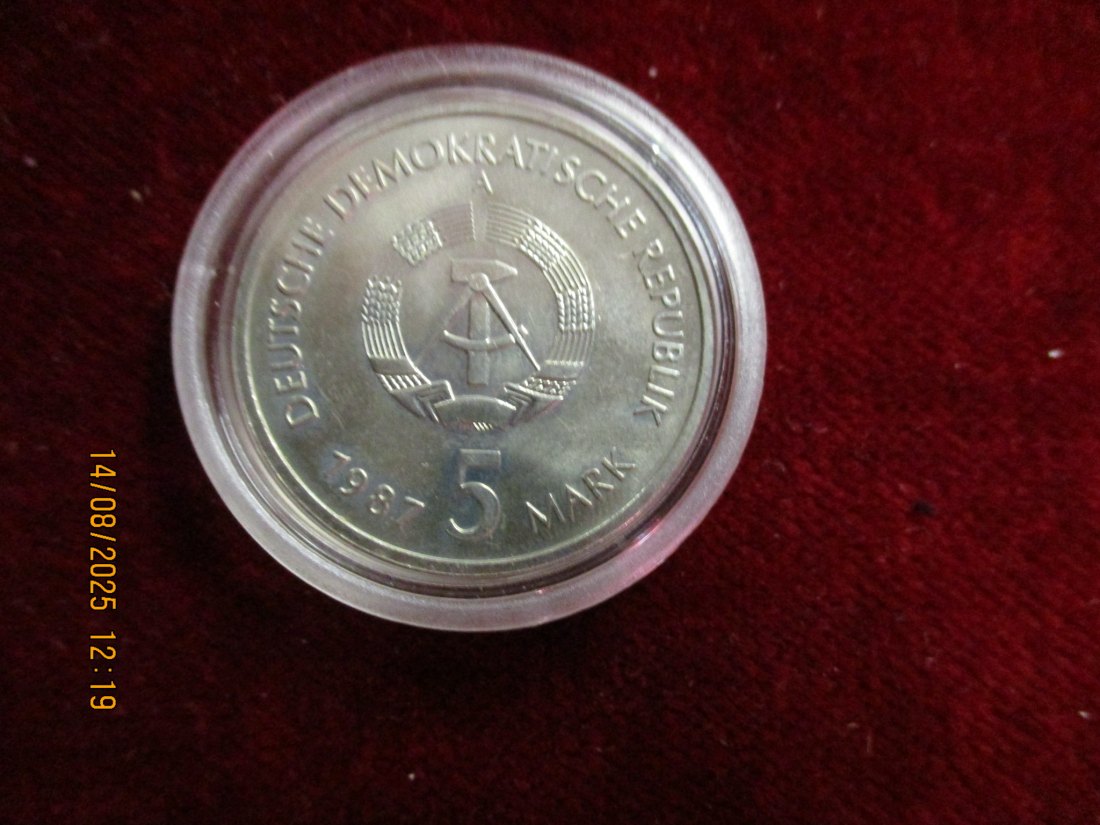  5 Mark DDR 1987 Berlin Nikolai Viertel 9,6g   