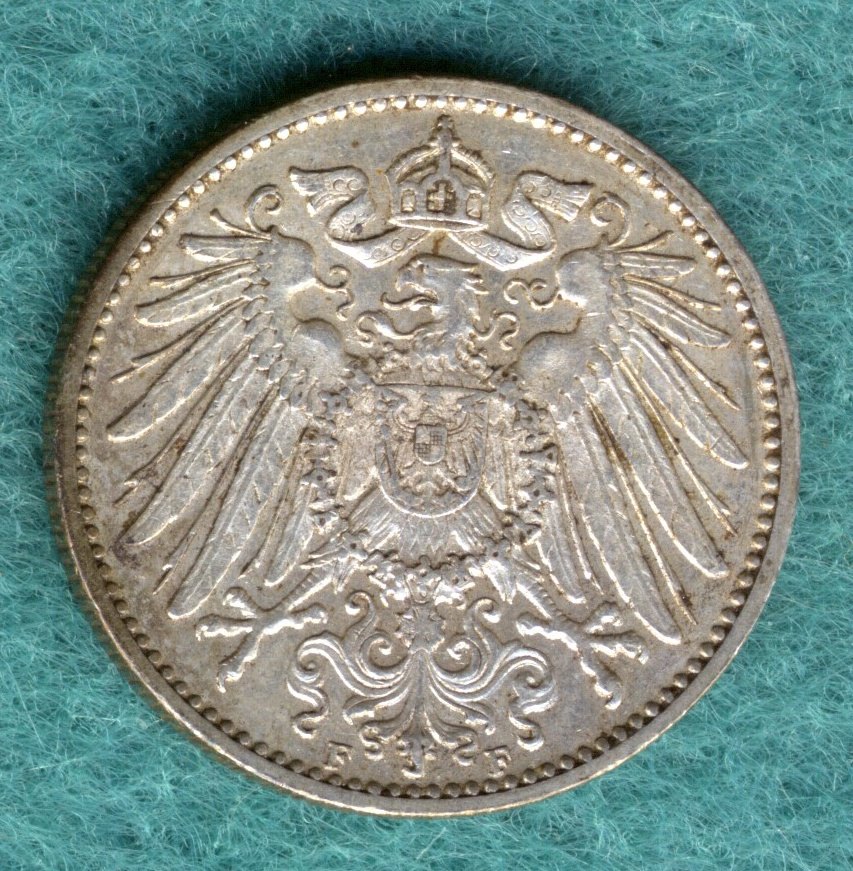 J.17 Kaiserreich - 1 Mark 1913 F   