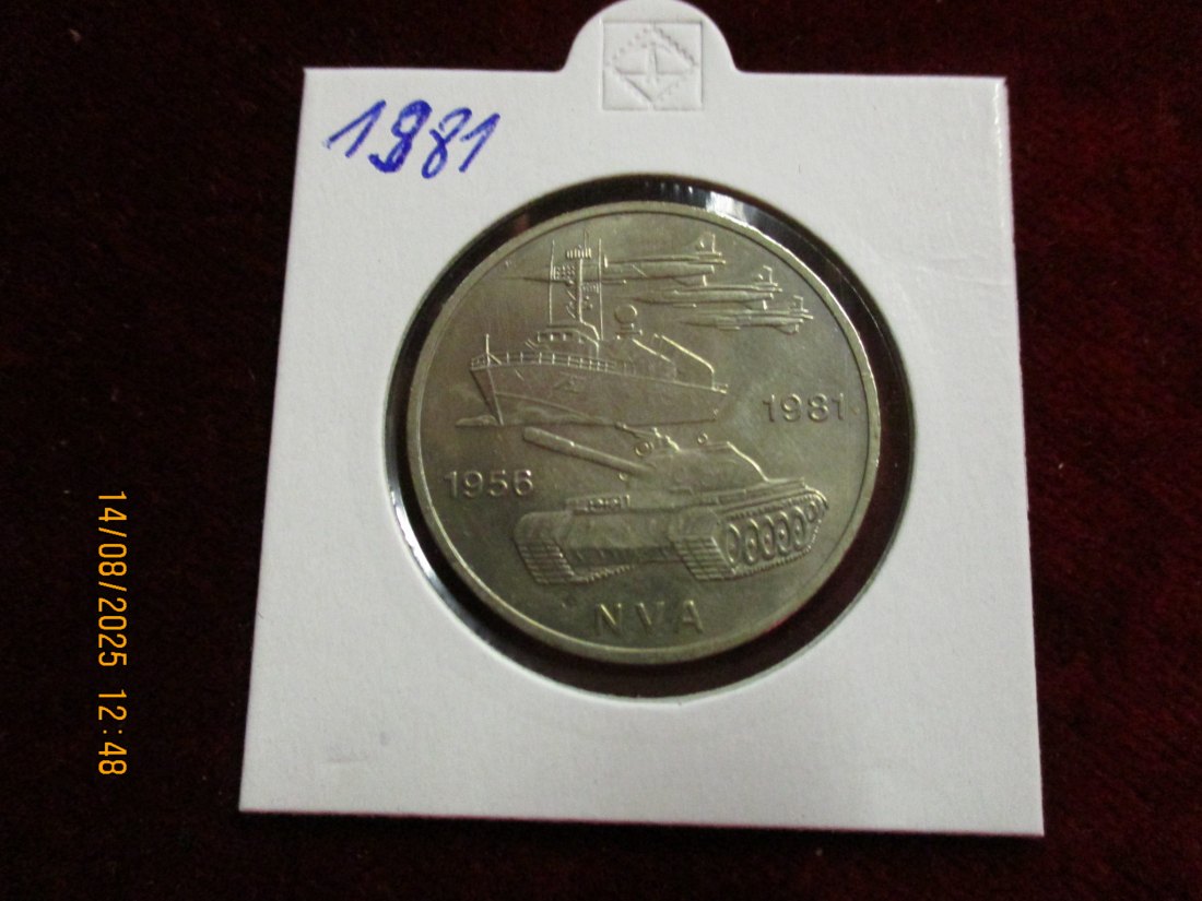  10 Mark DDR 1981 - 25 Jahre NVA 12g   