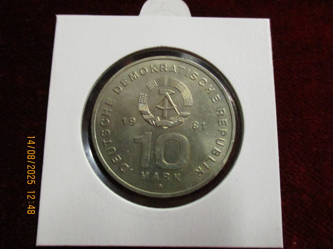  10 Mark DDR 1981 - 25 Jahre NVA 12g   