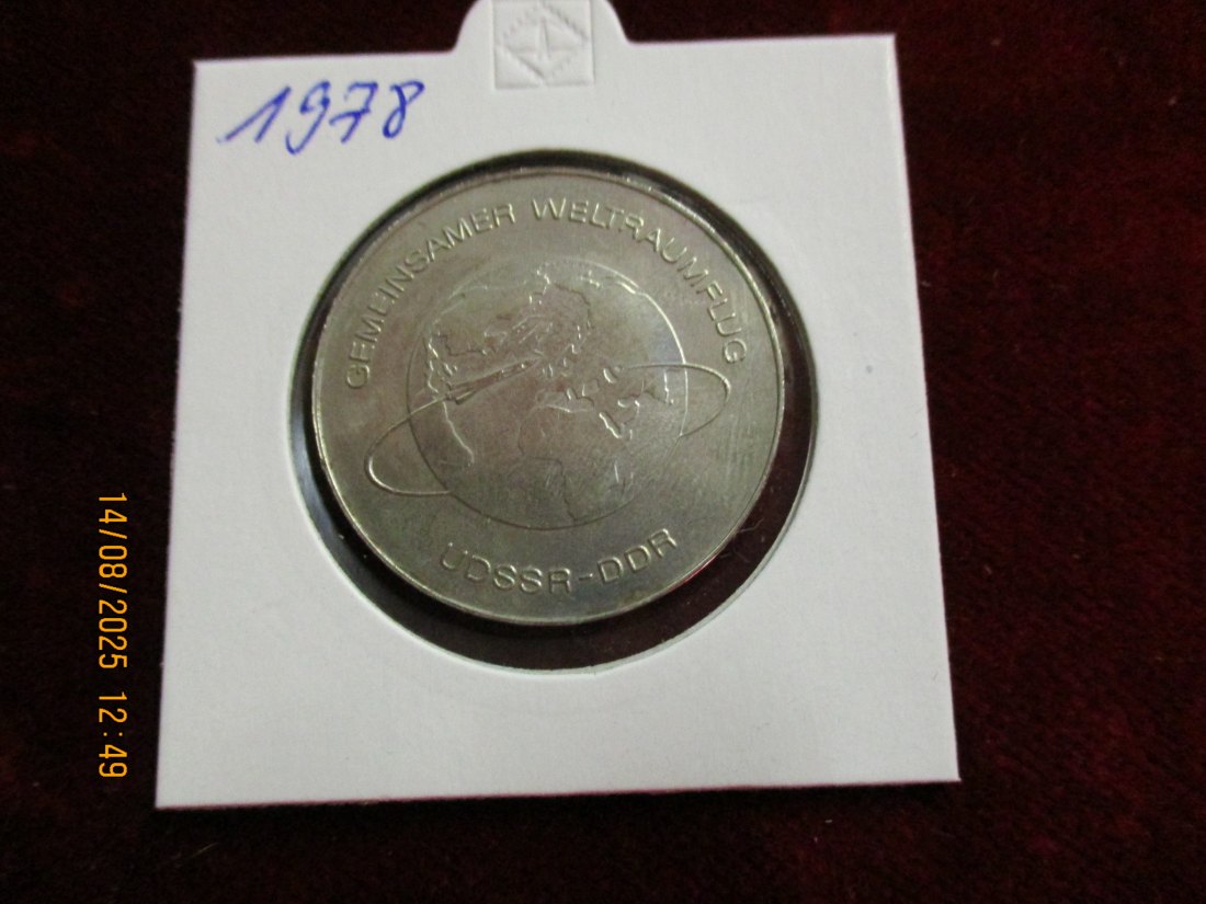  10 Mark DDR 1978 Weltraumflug UDSSR - DDR 12g   
