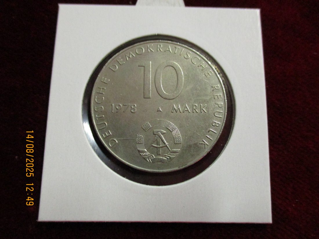  10 Mark DDR 1978 Weltraumflug UDSSR - DDR 12g   