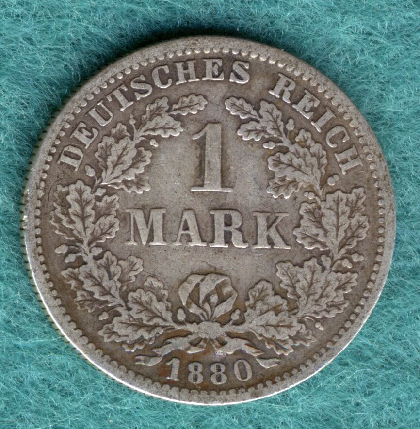  J.9 Kaiserreich - 1 Mark 1880 F   