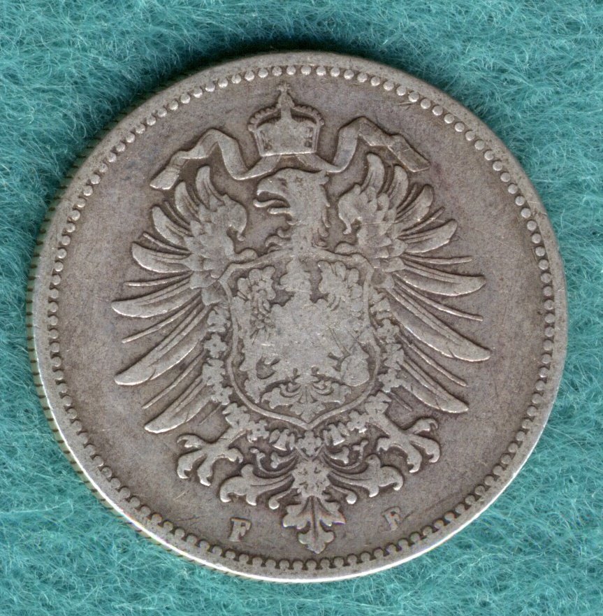  J.9 Kaiserreich - 1 Mark 1880 F   