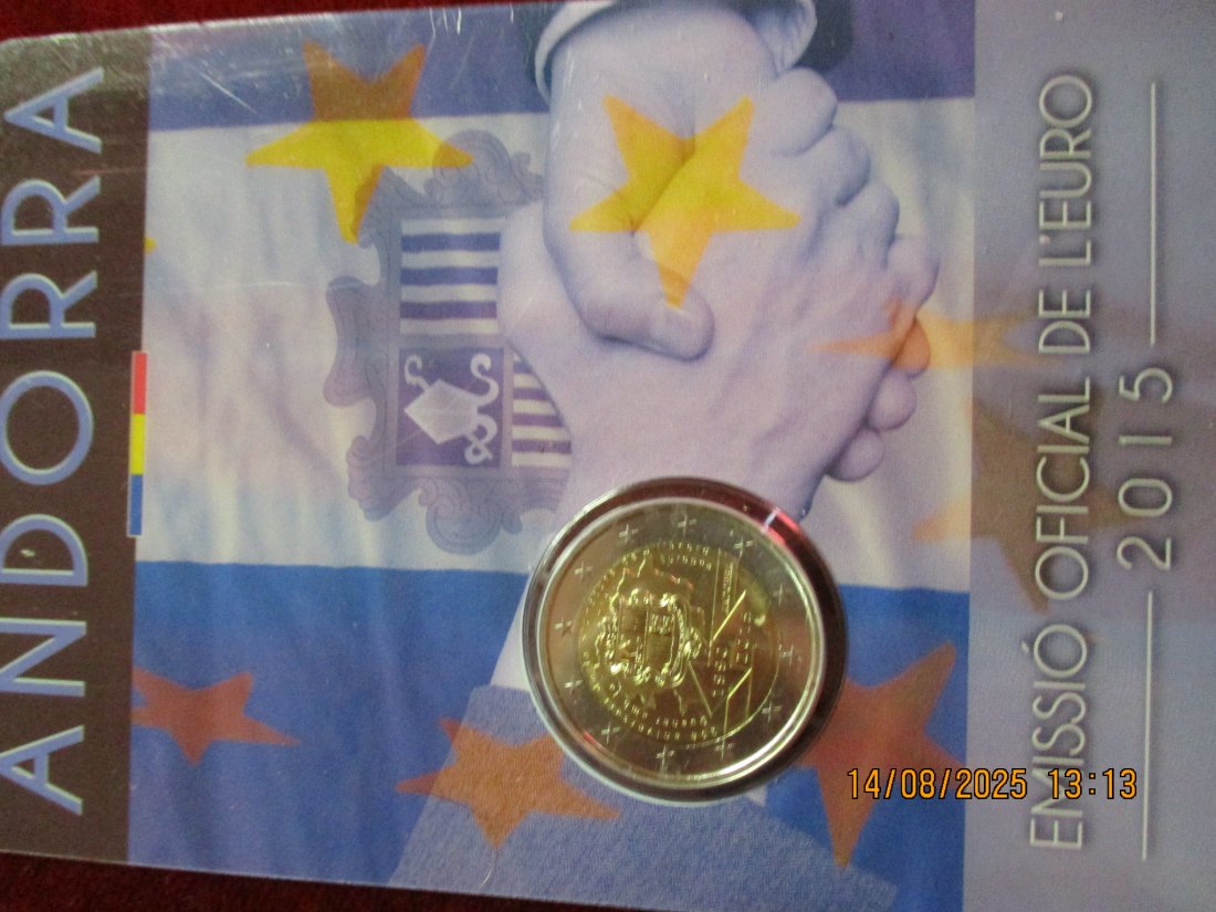  2 Euro 2015 Andorra  Gedenkmünze  - 23g   