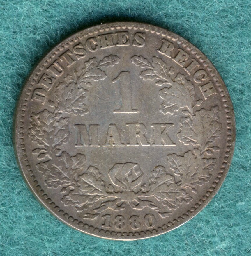  J.9 Kaiserreich - 1 Mark 1880 J   