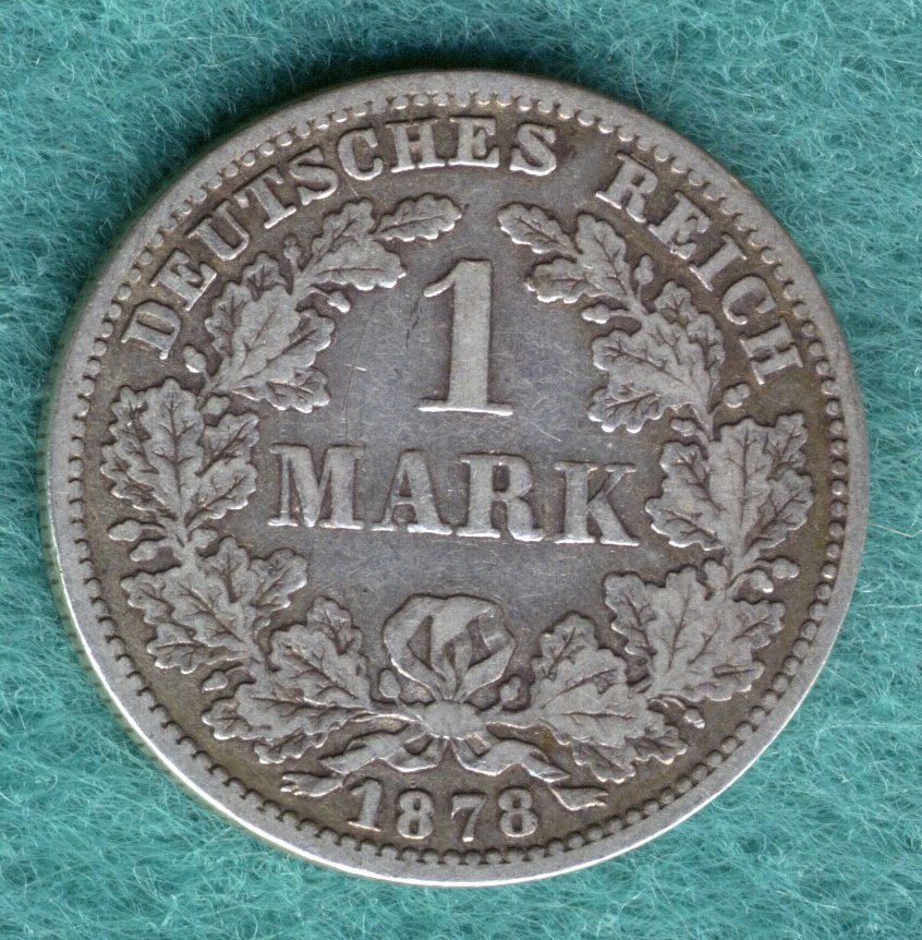  J.9 Kaiserreich - 1 Mark 1878 E   