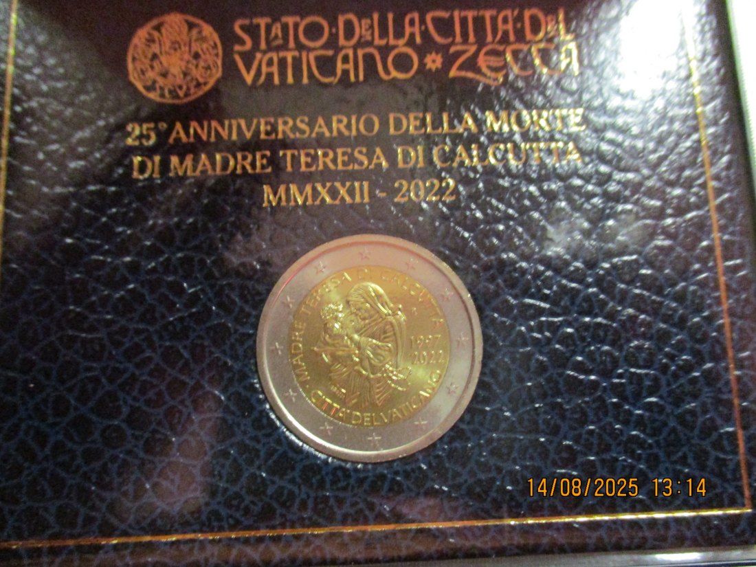  2 Euro 2022 Vatikan Gedenkmünze  - 44g   