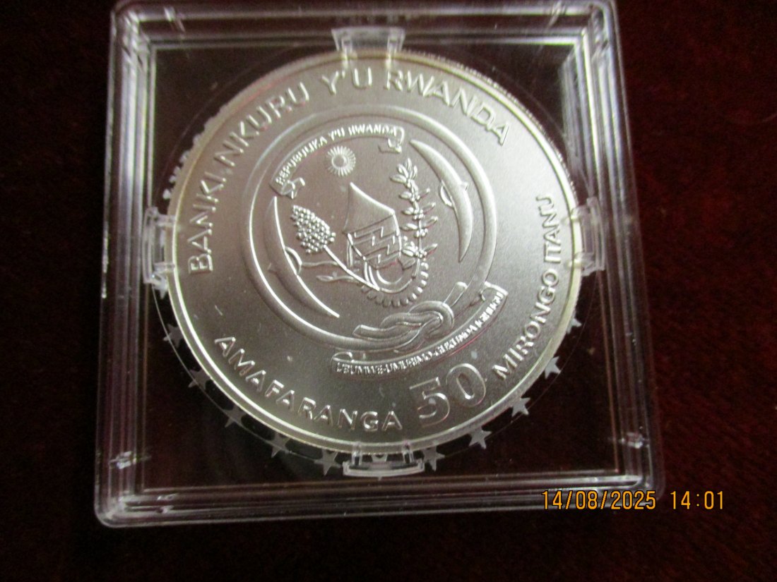  Ruanda - 50 RWF African Zebra 2011 - 1 Oz Silber Privy F15 Gewicht: 31,1g   