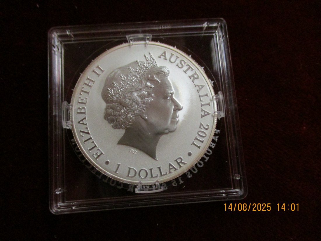  1 Dollar Australien 2011 Känguru Gewicht: 31,1g   