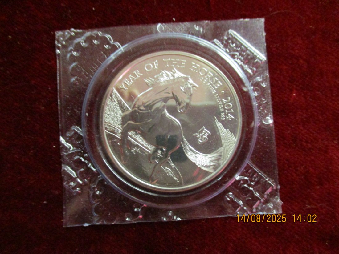  England 2 Pounds Lunar Year of the Horse 2014 Gewicht: 31,1g   