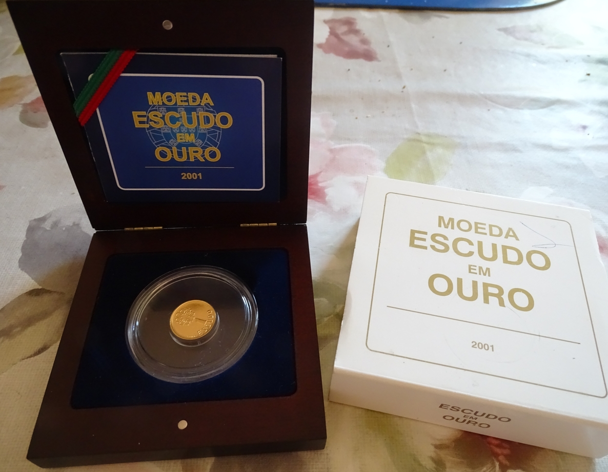  1 Escudo 2001 Abschied vom Escudo PP Original Etui + Zertifikat   