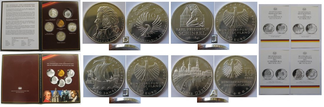  2006-Germany-coin issues-UNC-coins book-Certificates of authenticty   