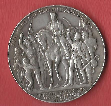  3 Mark Befreiungskriege 1913  Koblenzer Muenzen Studio Münzankauf Koblenz Frank Maurer AL260   