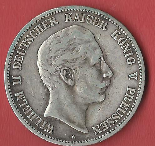  5 Mark Wilhelm 1892  Koblenzer Muenzen Studio Münzankauf Koblenz Frank Maurer AL264   