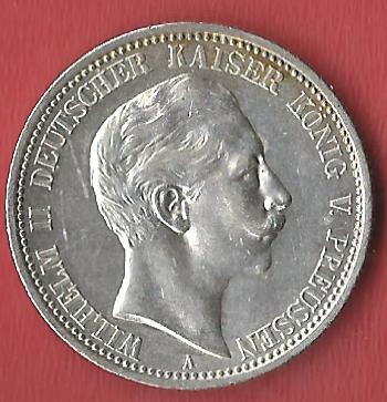  2 Mark Wilhelm 1904  Koblenzer Muenzen Studio Münzankauf Koblenz Frank Maurer AL266   