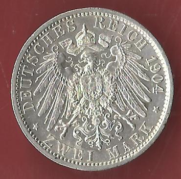  2 Mark Wilhelm 1904  Koblenzer Muenzen Studio Münzankauf Koblenz Frank Maurer AL266   