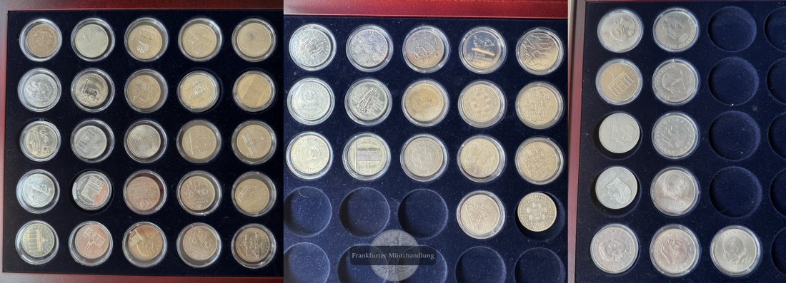 Lot: DDR 5, 10 & 20 Mark div. Jg und Motive FM-Frankfurt Unedles Metall: ca. 570g   