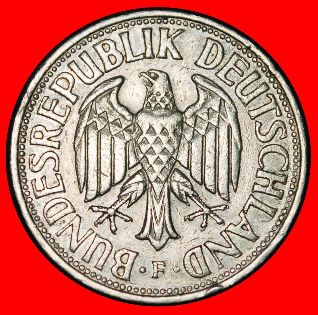  Ⰶ NOT COMMUNIST (1950-2001): GERMANY★1 MARK 1956F BADEN-WUERTTEMBERG! I+A+r1★LOW START ★ NO RESERVE!   