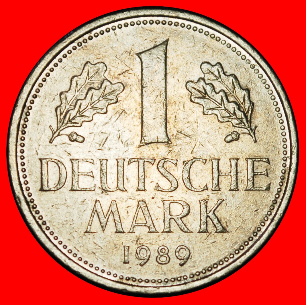  Ⰶ NOT COMMUNIST (1950-2001): GERMANY★1 MARK 1989D II2+D+r2 BAVARIA! ★LOW START ★ NO RESERVE!   