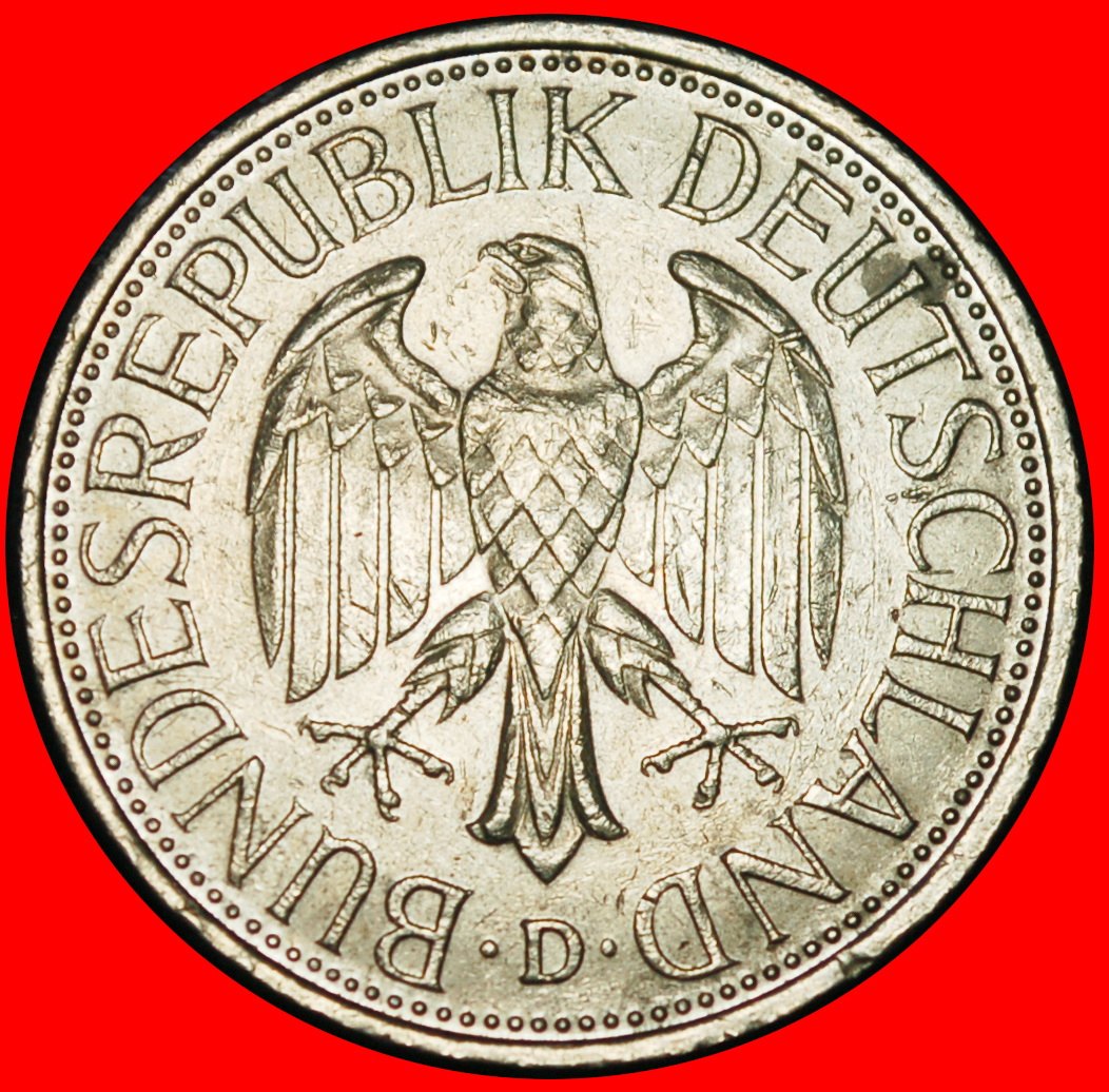  Ⰶ NOT COMMUNIST (1950-2001): GERMANY★1 MARK 1989D II2+D+r2 BAVARIA! ★LOW START ★ NO RESERVE!   