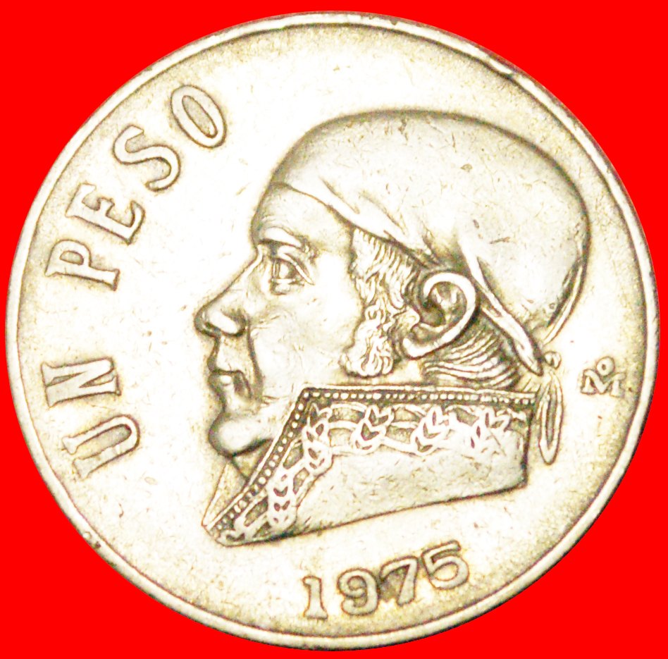  Ⰶ EAGLE (1970-1983): MEXICO ★ 1 PESO 1975 MORELOS (1765-1815) DISCOVERY COIN★LOW START ★ NO RESERVE!   
